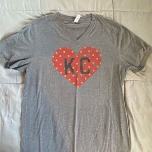 Kansas City tshirt with Red Heart Design